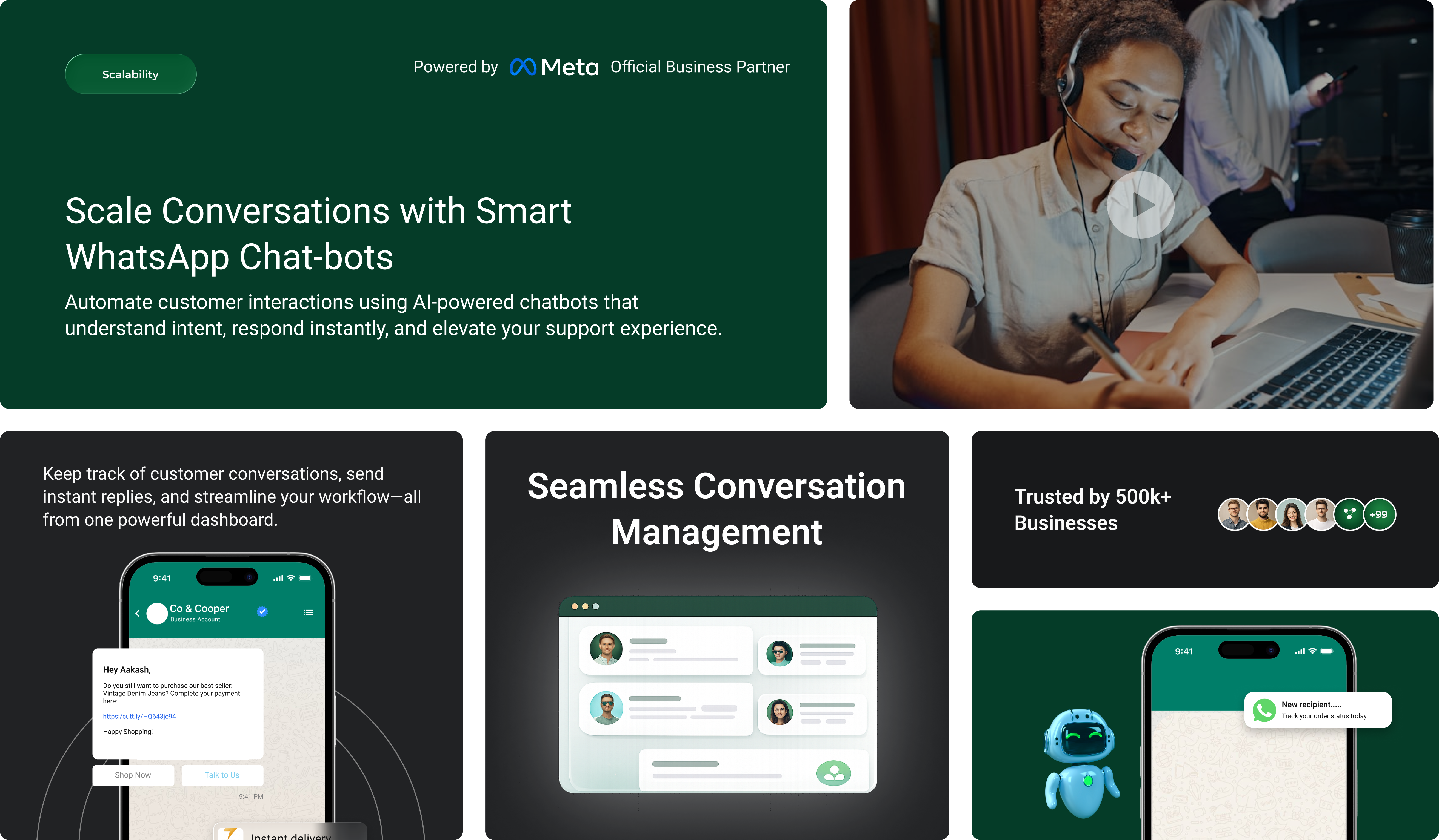 Chatbot Features Grid
